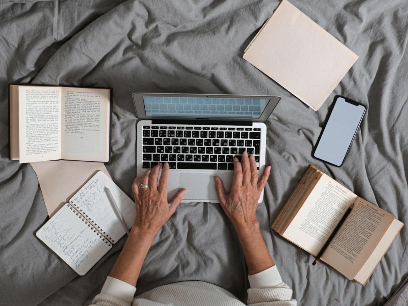 a person using a laptop