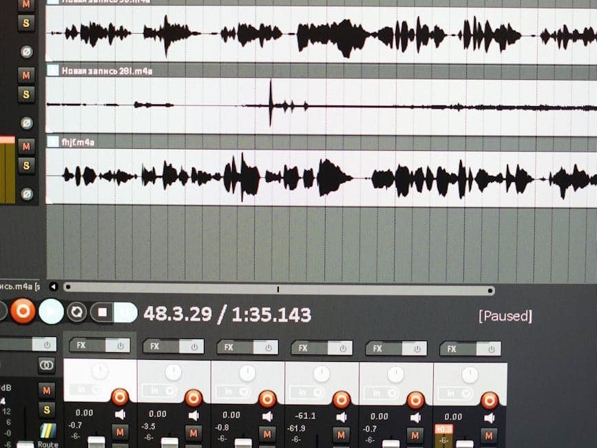interface of sound recording software